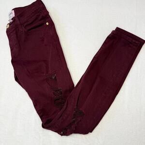 Burgundy frame size 25 distressed
